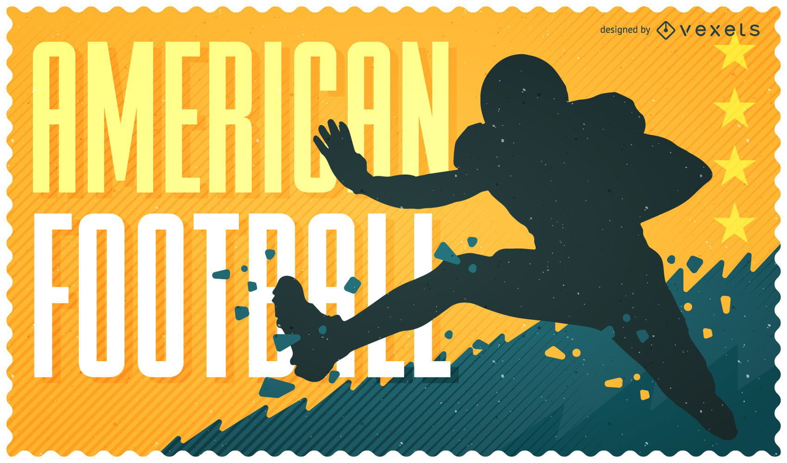 American Football illustration design