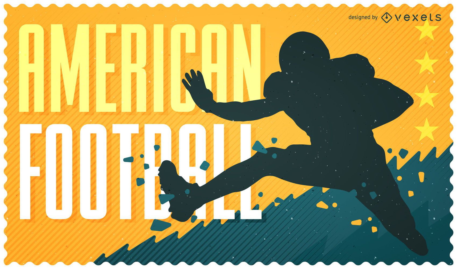 American Football Illustration Design