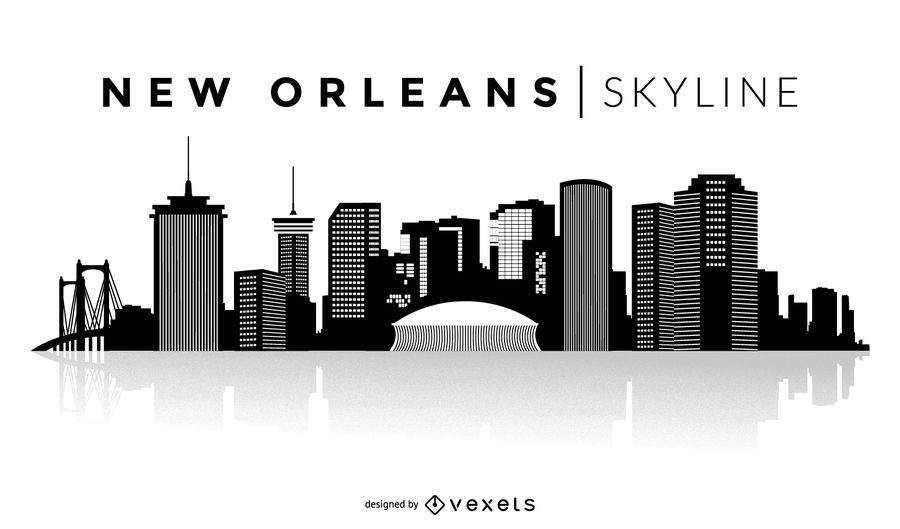 Horizonte de silueta de nueva orleans Horizonte de silueta de nueva orleans