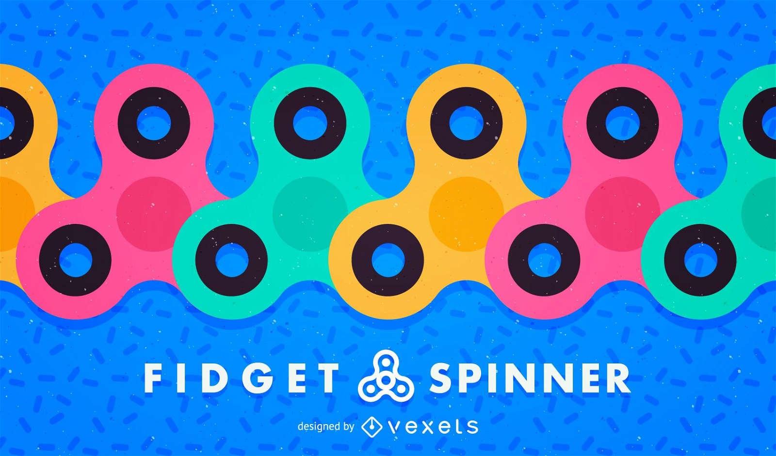 Fidget spinner illustrations background