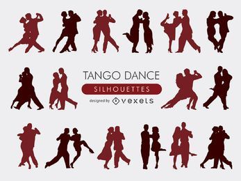 Colección de siluetas de tango. Colección de siluetas de tango.