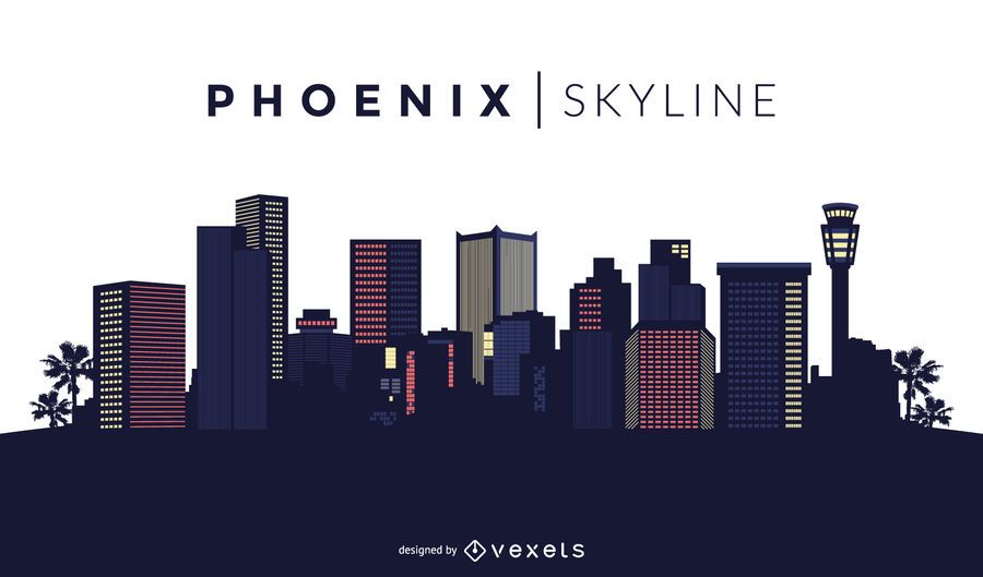 Phoenix skyline design Phoenix skyline design