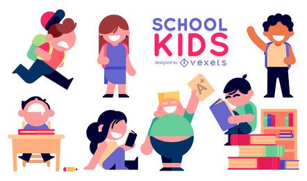 Illustrations of school kids Illustrations of school kids