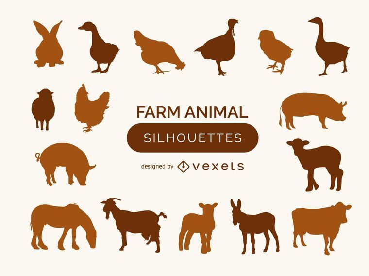 Vieh-Silhouette-Sammlung Vieh-Silhouette-Sammlung