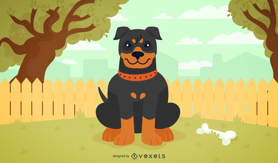 Flat dog illustration Flat dog illustration