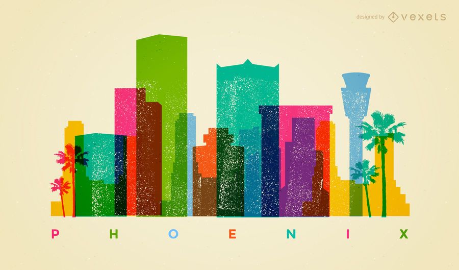 Colorido horizonte de Phoenix Colorido horizonte de Phoenix