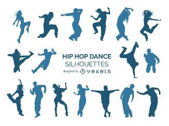 Coleção de silhueta de dançarinos de Hip Hop Coleção de silhueta de dançarinos de Hip Hop