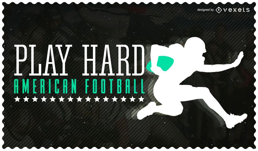 American Football background with silhouettes American Football background with silhouettes