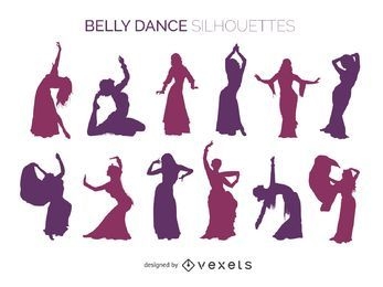 Belly dancer silhouettes