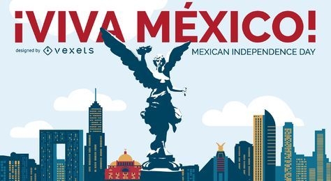 Diseño del Día de la Independencia de Viva México