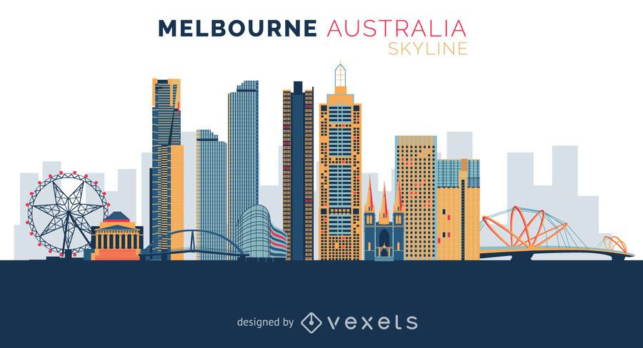 Melbourne skyline design Melbourne skyline design