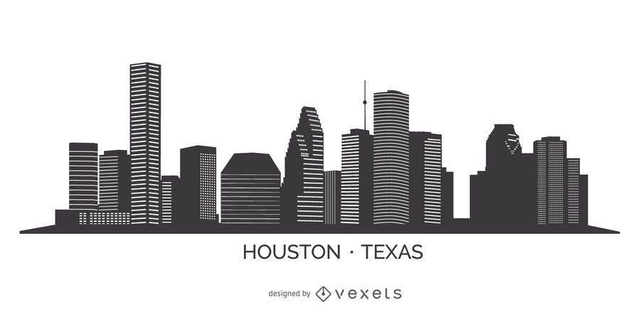 Skyline de silhueta de Houston Skyline de silhueta de Houston