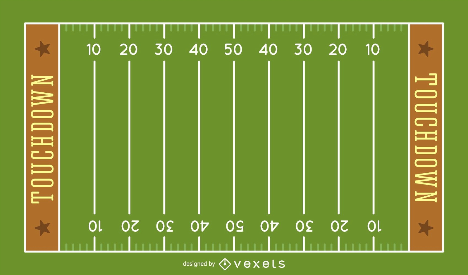 American football field illustration