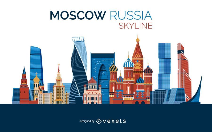 Moscow skyline design Moscow skyline design