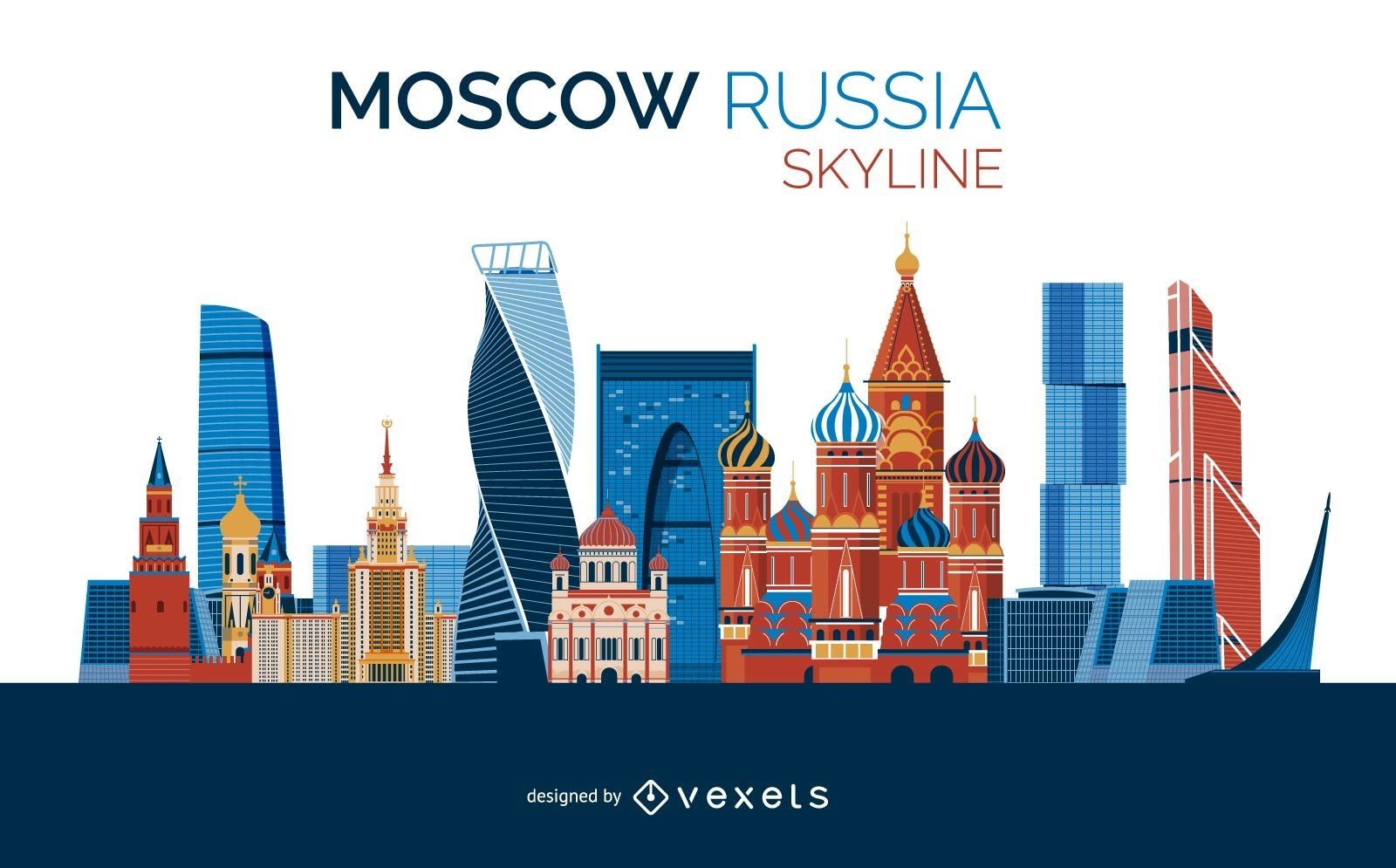 Moscow skyline design
