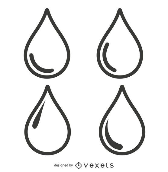 Set of water drops - Vector download