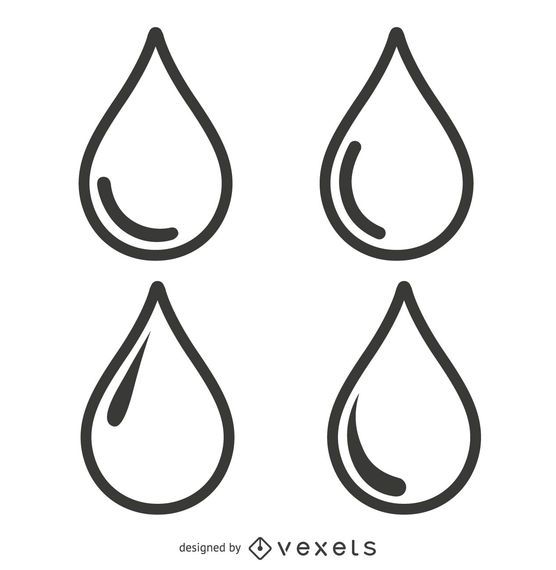 Set Wassertropfen - Vektor Download