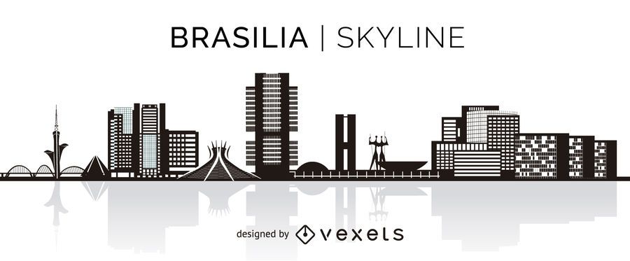 Brasilia silhouette skyline Brasilia silhouette skyline