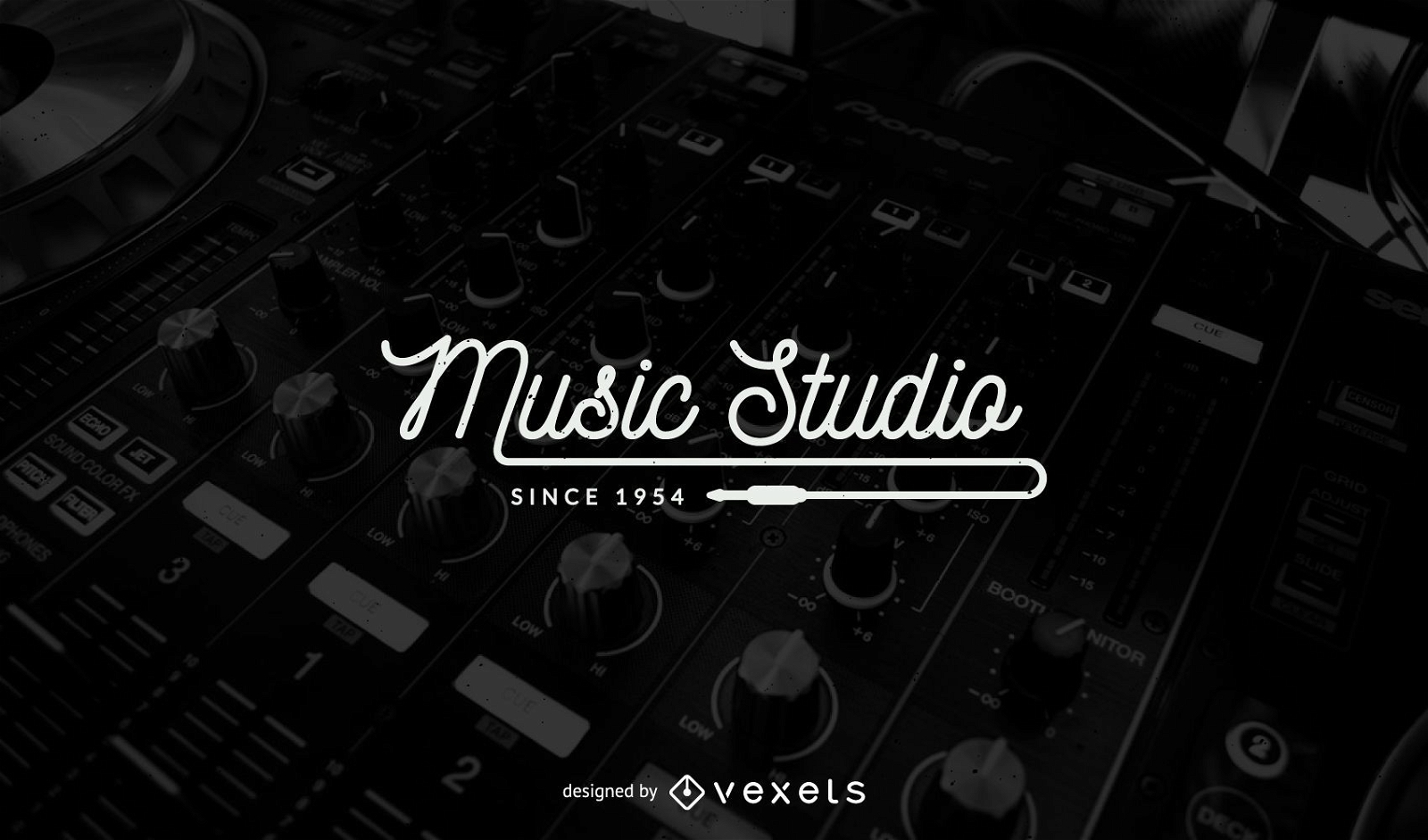 Music studio logo template design