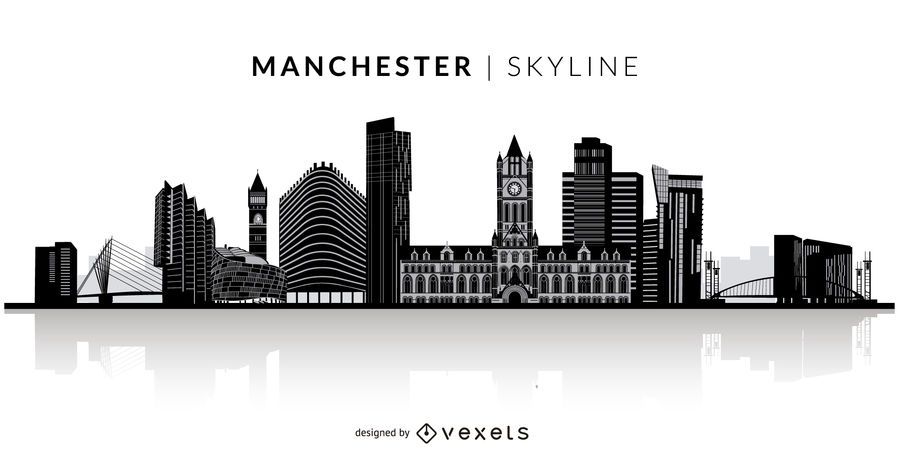 Skyline de silhueta de Manchester Skyline de silhueta de Manchester