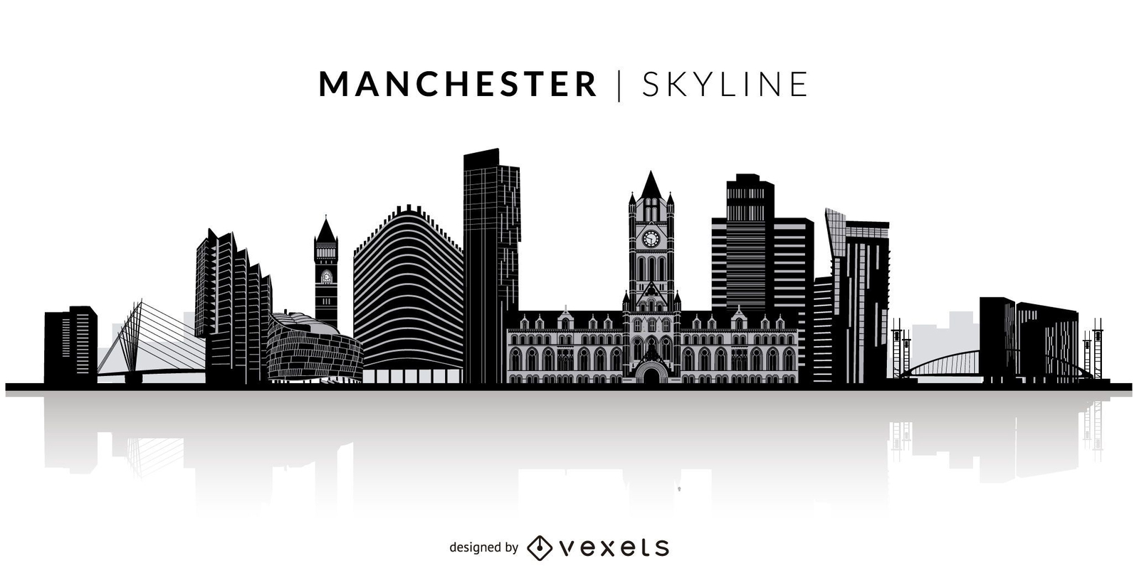 Manchester silhouette skyline