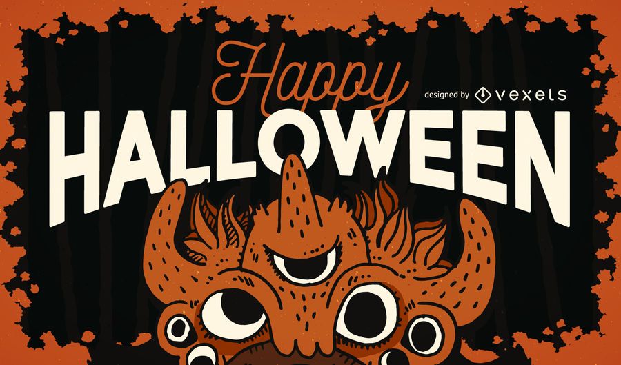 Glückliches Halloween-Plakatdesign Glückliches Halloween-Plakatdesign
