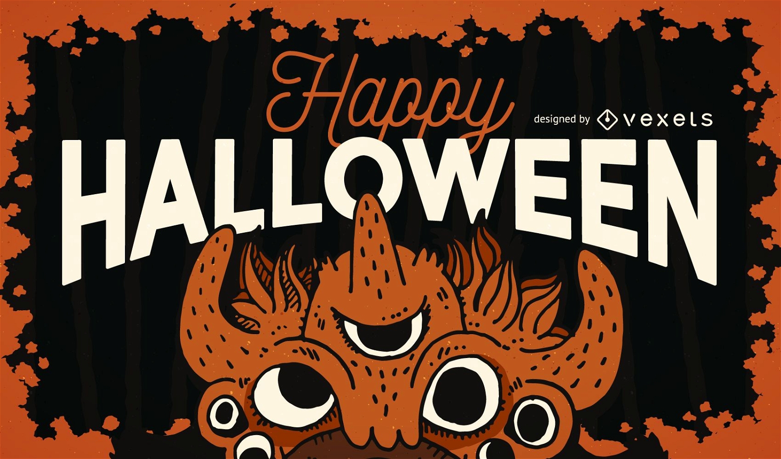 Happy Halloween illustration design