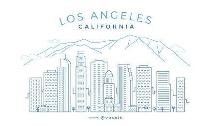 Los Angeles Schlaganfall Skyline