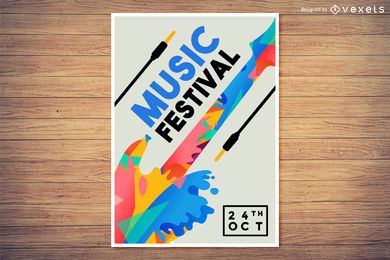 Colorful Music Festival poster design Colorful Music Festival poster design