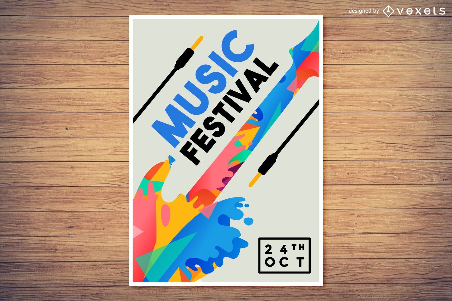 Buntes Musikfestivalplakatdesign