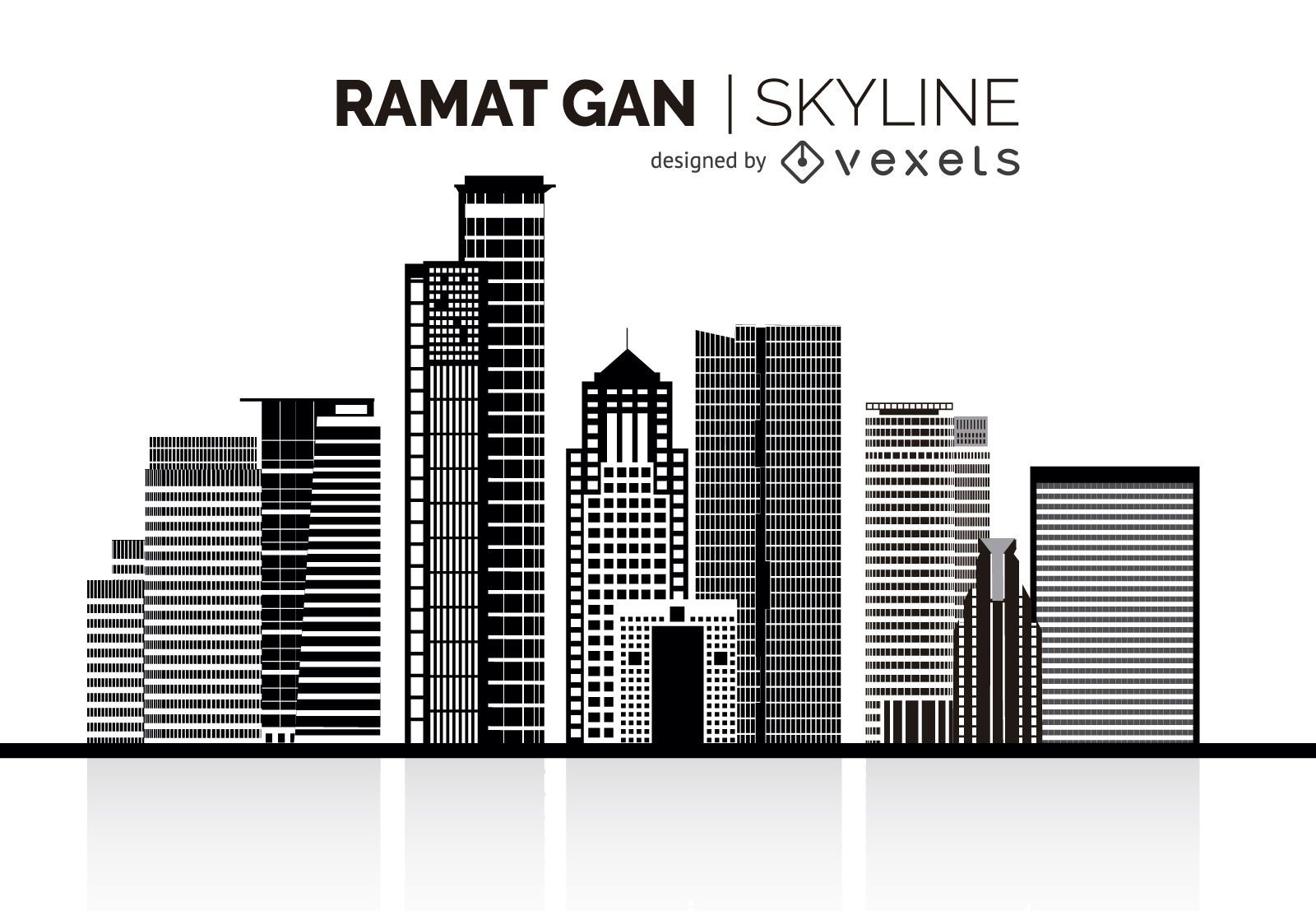 Ramat Gan silhouette skyline