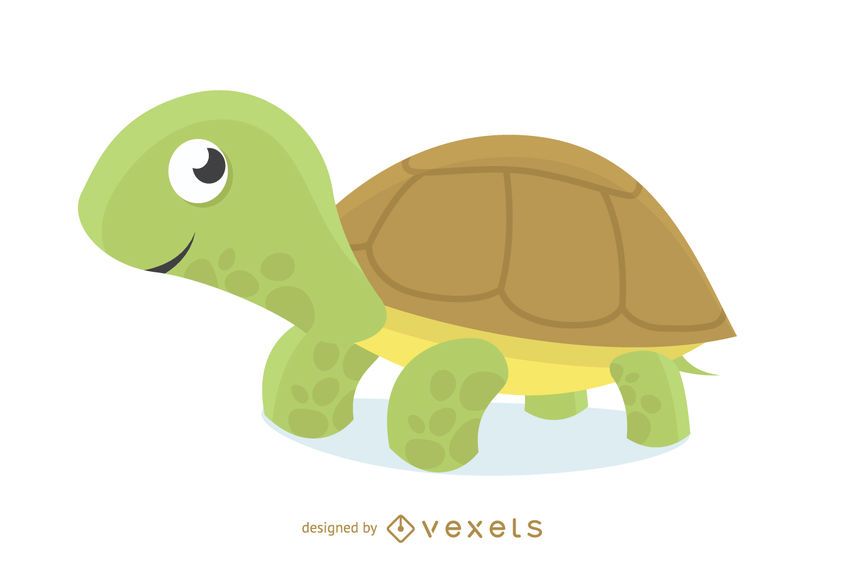 Desenho de ilustração de tartaruga amigável Desenho de ilustração de tartaruga amigável