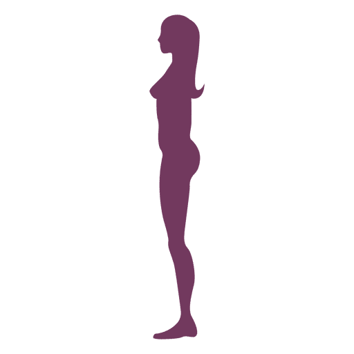 Weibliche silhouette profil PNG-Design