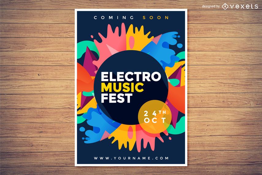 Electro music festival poster Electro music festival poster