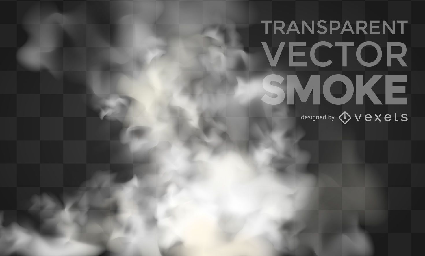 Vetor transparente fuma?a realista