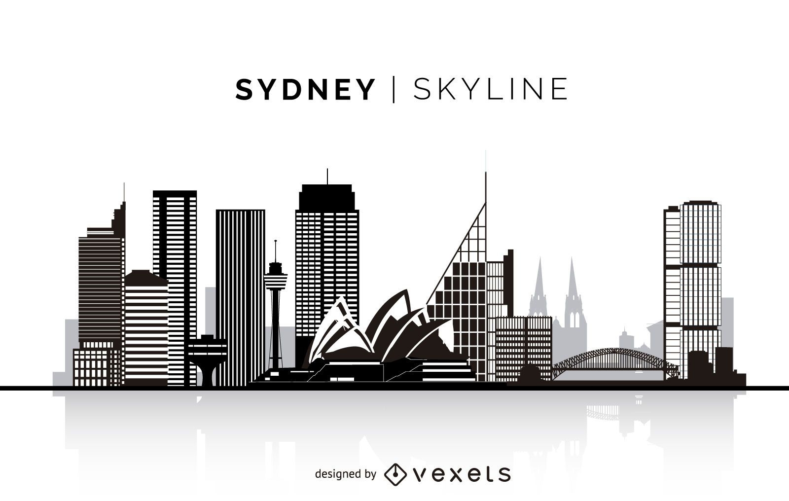 Sydney silueta horizonte
