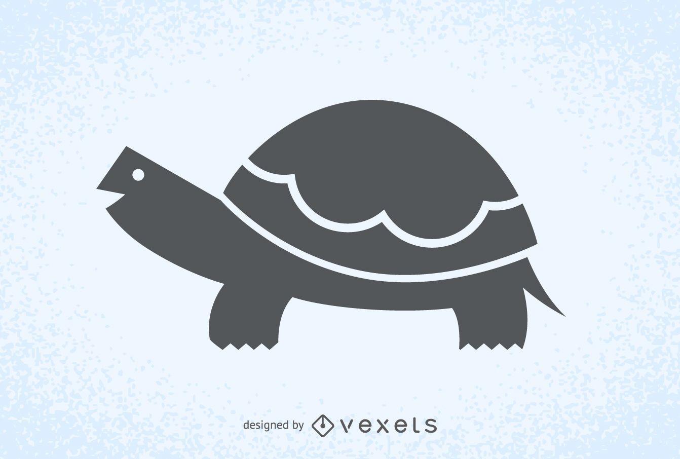 Turtle illustration silhouette logo