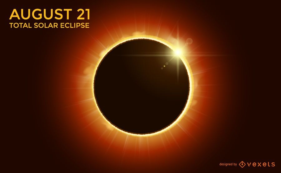 Total Solar Eclipse Design Vector Download