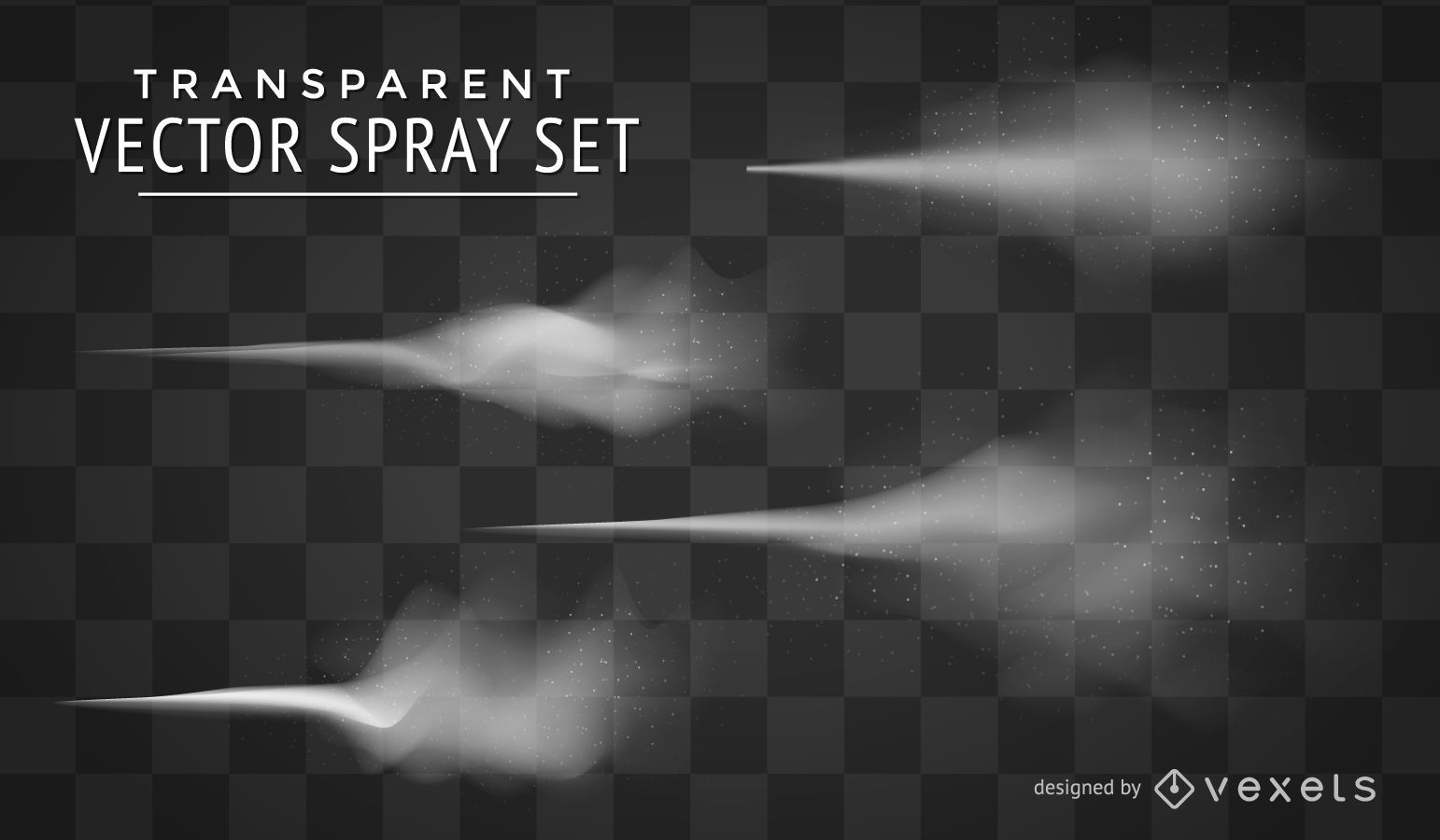 Transparent spray set
