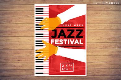 Piano and Jazz music festival poster Piano and Jazz music festival poster