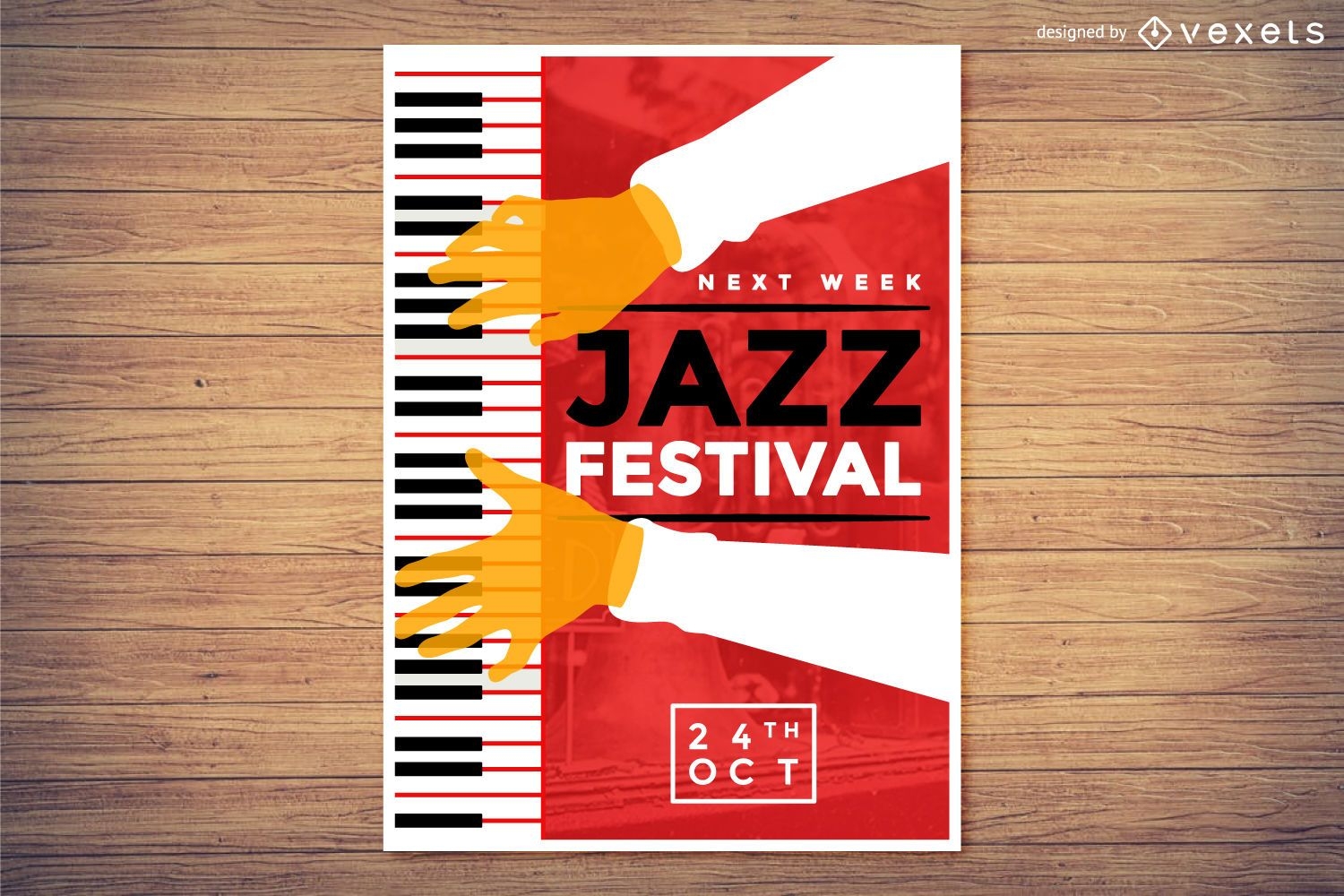 Piano and Jazz music festival poster