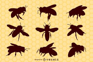 Bee insect silhouette pack Bee insect silhouette pack