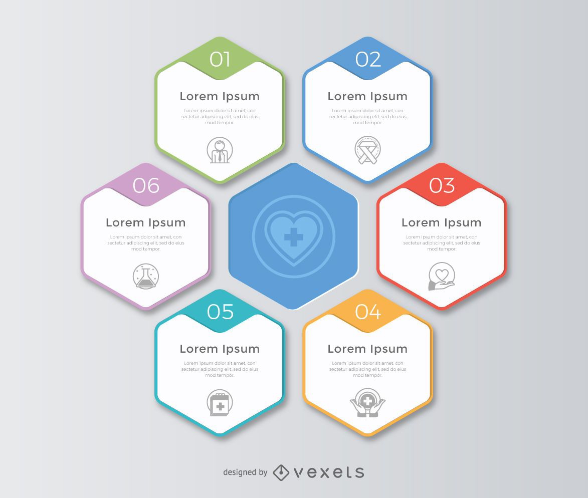 Honeycomb infographic template