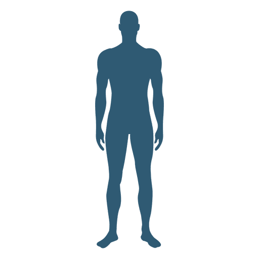 Male frontal silhouette PNG Design