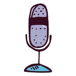 Microphone doodle icon PNG Design Transparent PNG