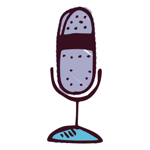 Mikrofon-Doodle-Symbol PNG-Design