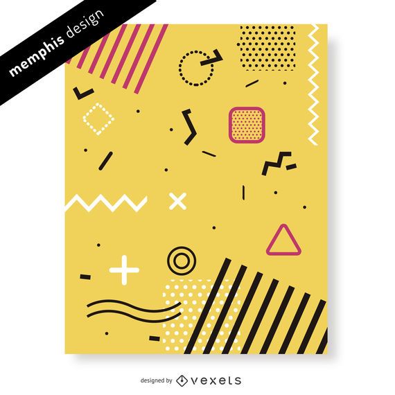 Fun memphis design in yellow Fun memphis design in yellow
