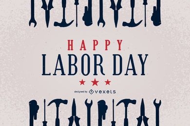 Labor Day design with tools