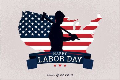 Diseño patriótico del Día del Trabajo de los EEUU Diseño patriótico del Día del Trabajo de los EEUU