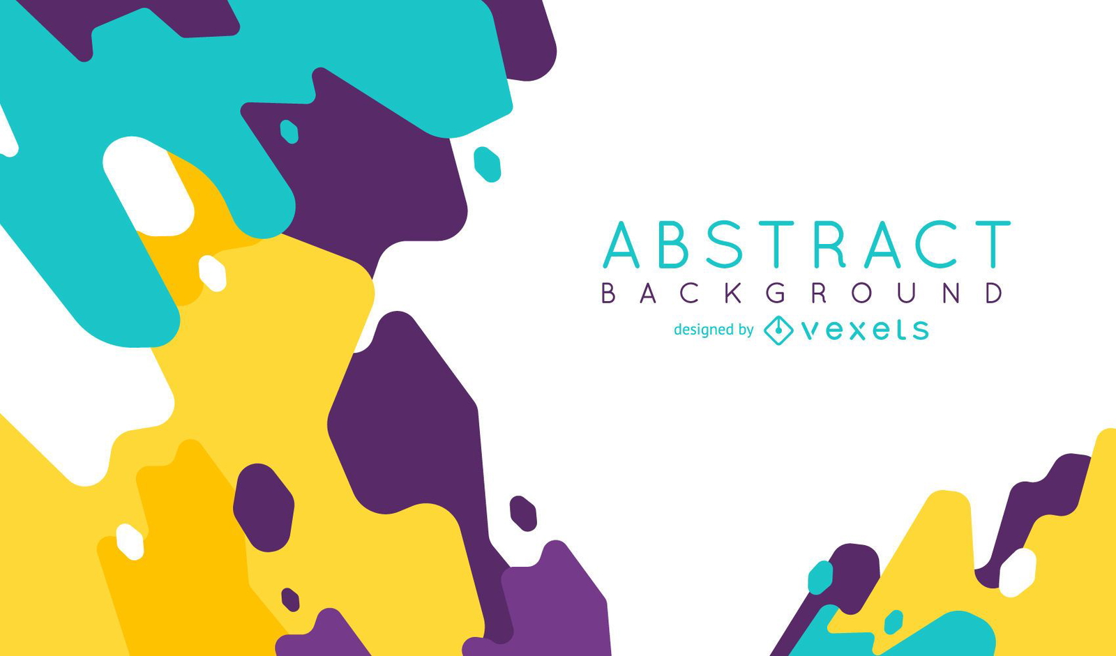 Abstract Background With Overlapping Shapes - Vector Download